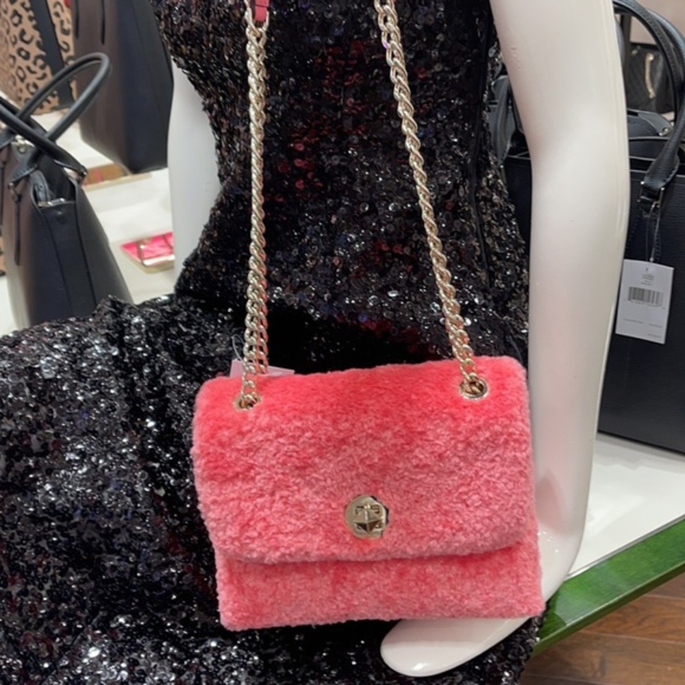 Kate Spade Natalia Foux Fur small flap crossbody